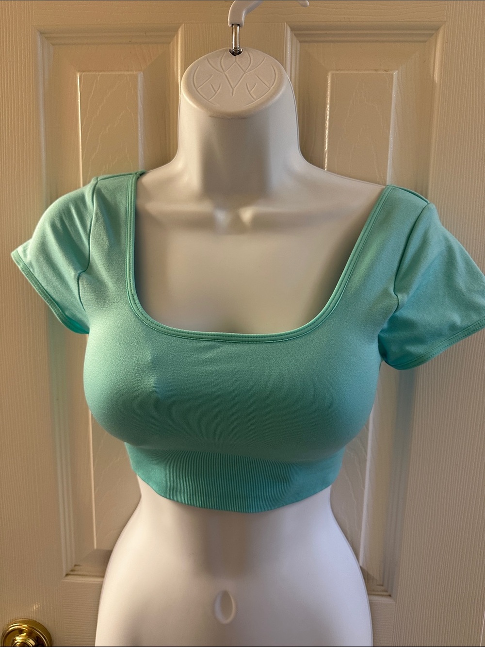 NVGTN Mint Green Square Neck Crop Top